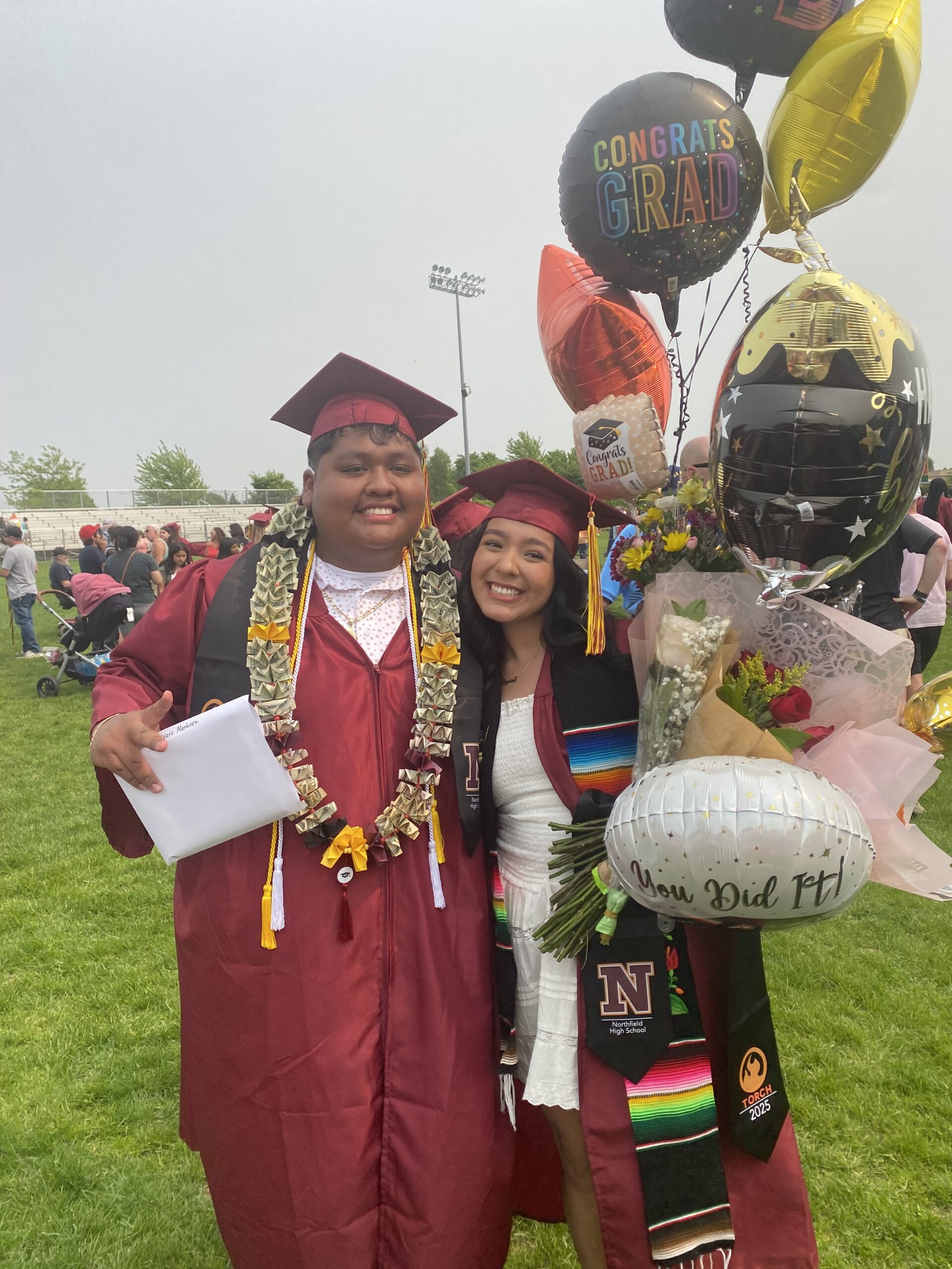 high school seniors celebrate graduation